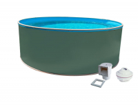 Бассейн Лагуна морозоустойчивый 3.50х1.25м круглый зеленый (скиммер, форсунка) 35018 Бассейн Лагуна морозоустойчивый 3.50х1.25м круглый зеленый (скиммер, форсунка) 35018