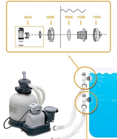 Подключение насоса к бассейну bestway схема
